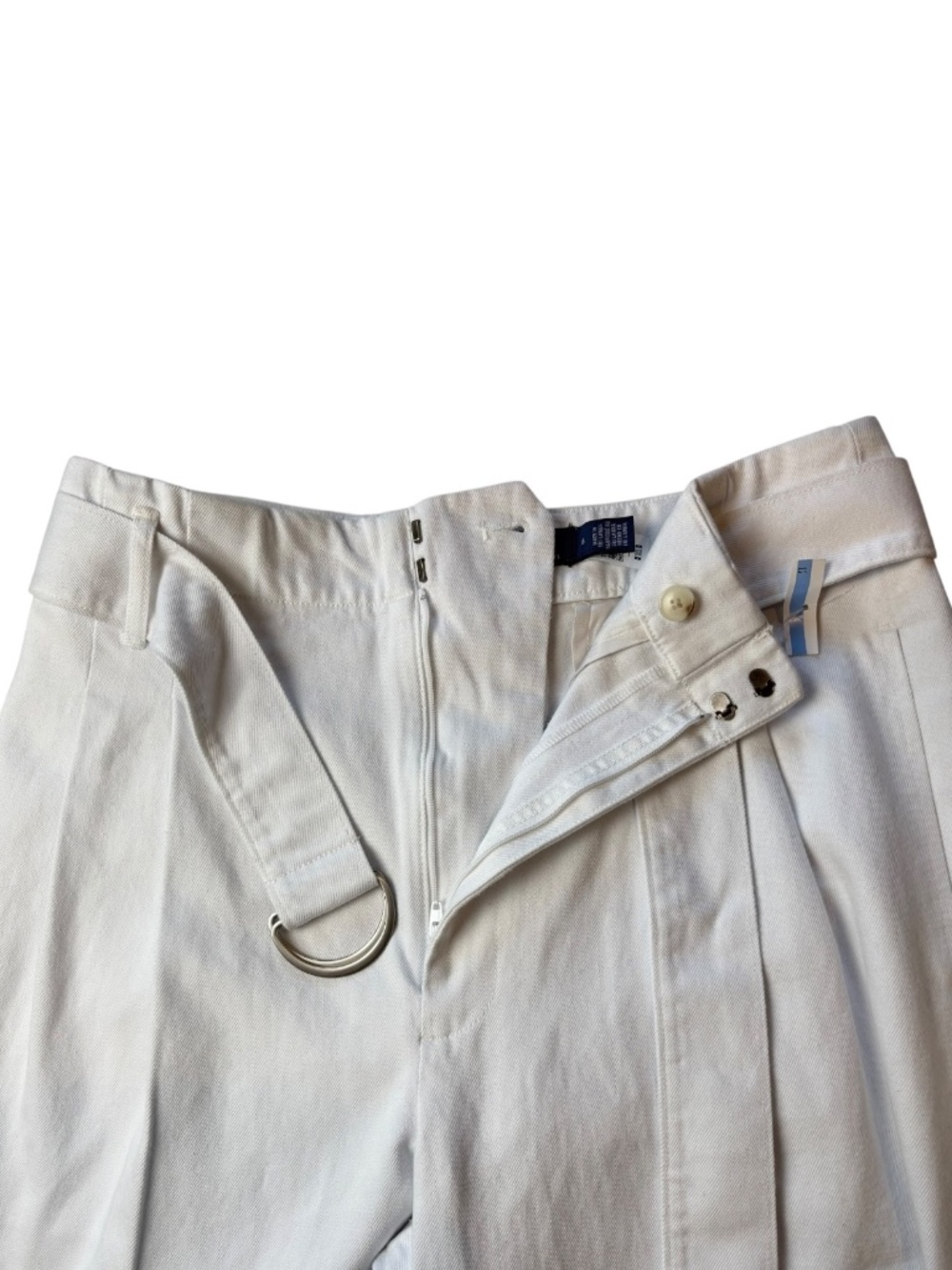 New Ralph Lauren Polo Blue Label White Denim Pleated Pants Size 6 - Picture 7 of 14